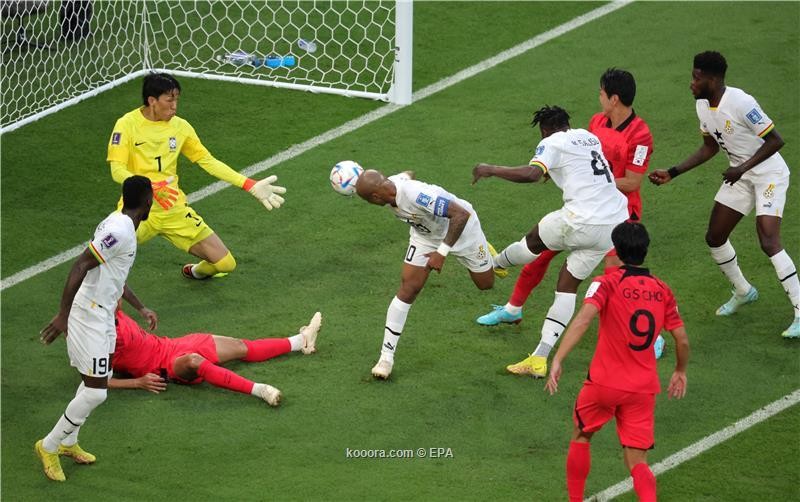 بالصور :  غانا تهرب ب3 نقاط ثمينة من أنياب الشمشون الكوري