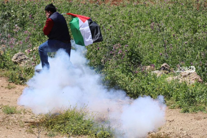 عشرات الإصابات بالرصاص والاختناق خلال قمع الاحتلال المشاركين في مسيرة بيت دجن الأسبوعية