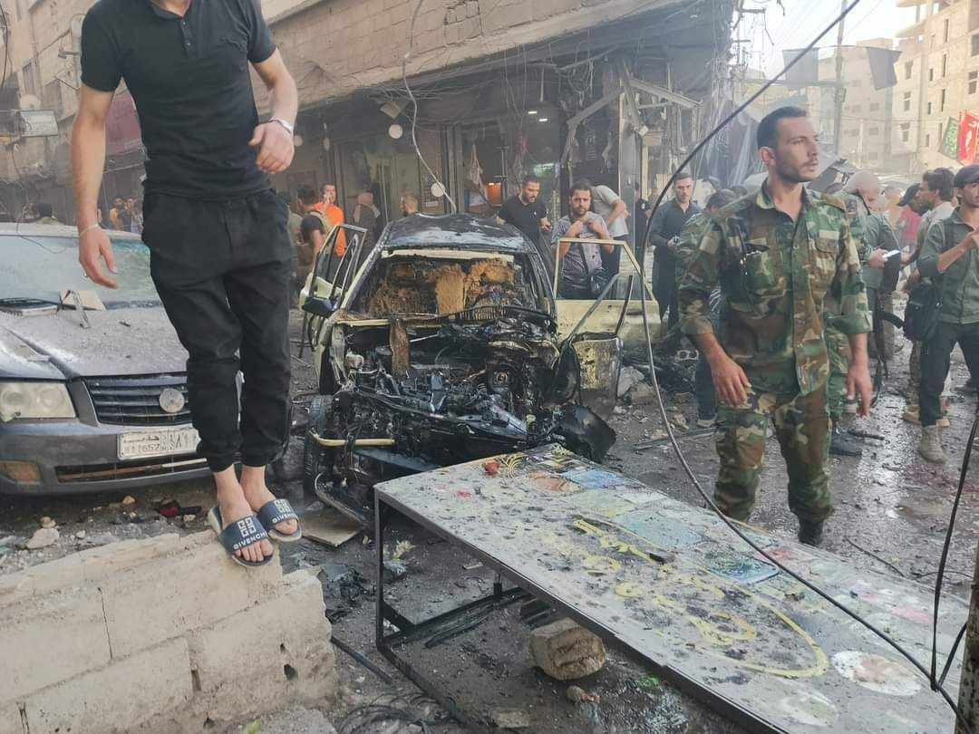 محدث بالصور: 6 شهداء و23 مصابًا إثر انفجار عبوة ناسفة جنوب دمشق
