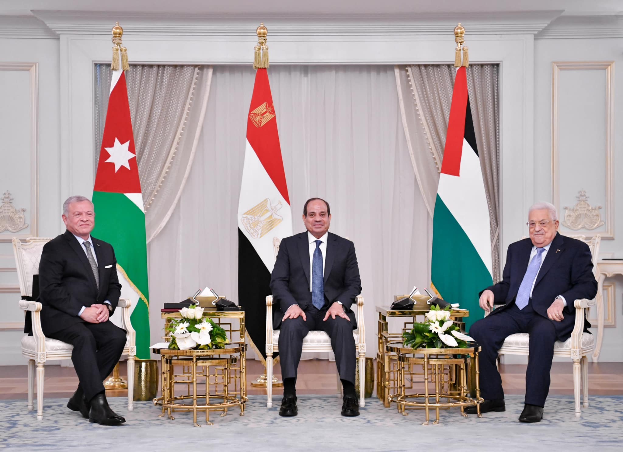 بالصور: تفاصيل البيان الختامي للقمة الثلاثة المصرية الأردنية الفلسطينية