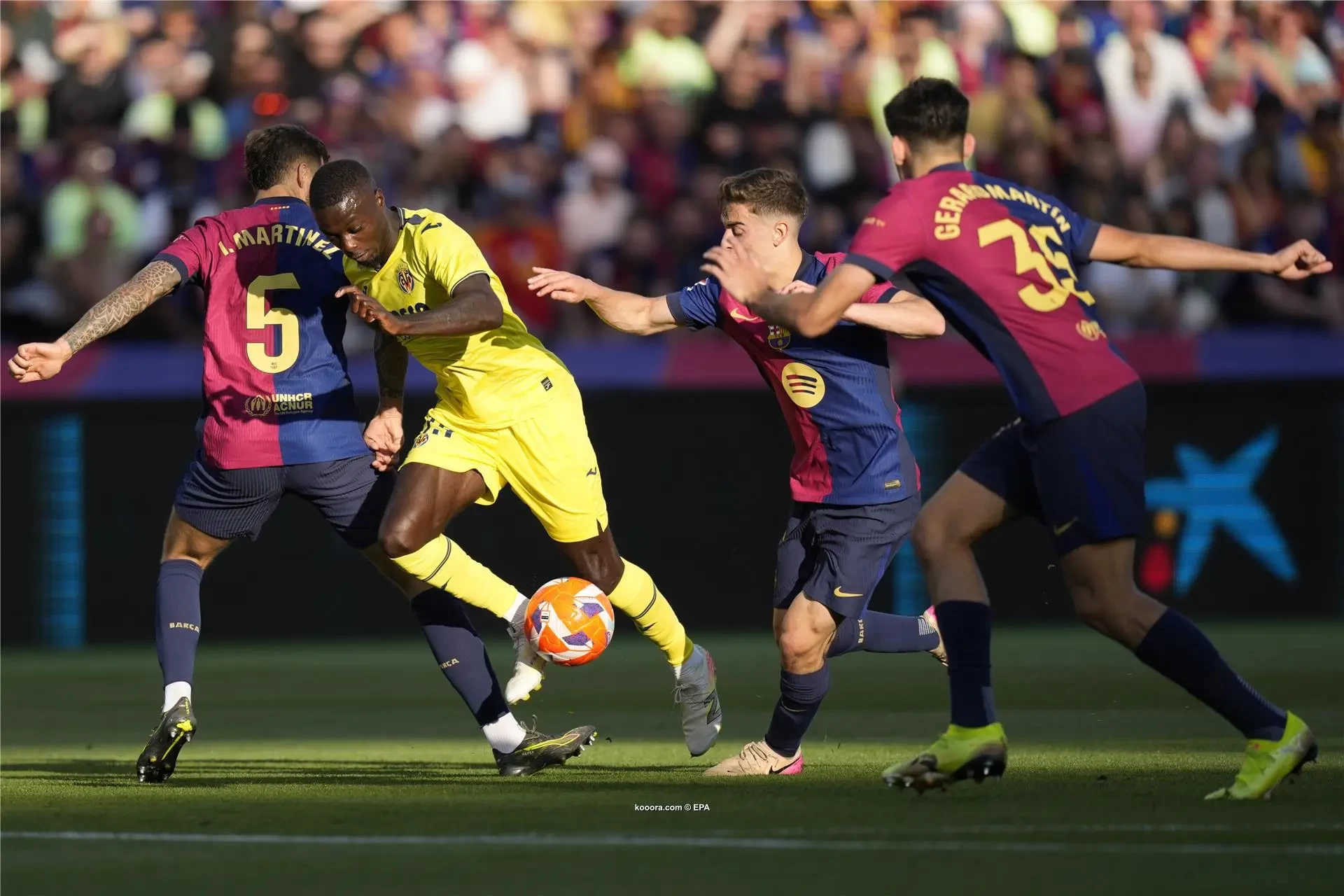 بالصور : فياريال يفسد احتفالات برشلونة ويضمن تأهله لأبطال أوروبا