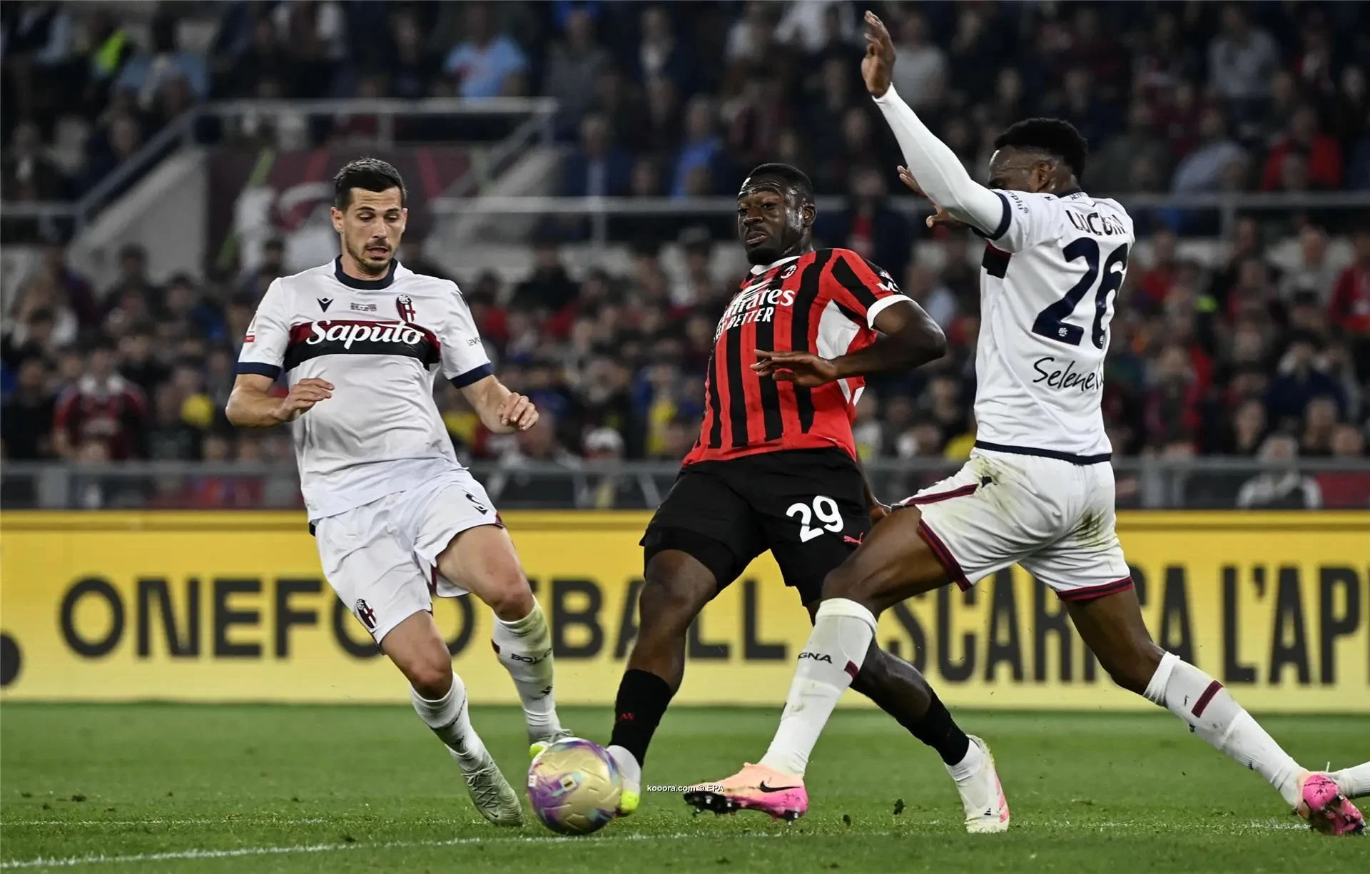 بالصور : زلزال في الأولمبيكو.. بولونيا ينتزع الكأس ويحطم أحلام ميلان