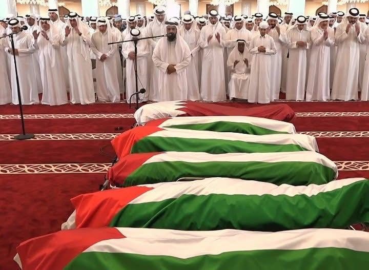 بمشاركة امير قطر - تشييع جثامين شهداء القصف الاسرائيلي على الدوحة