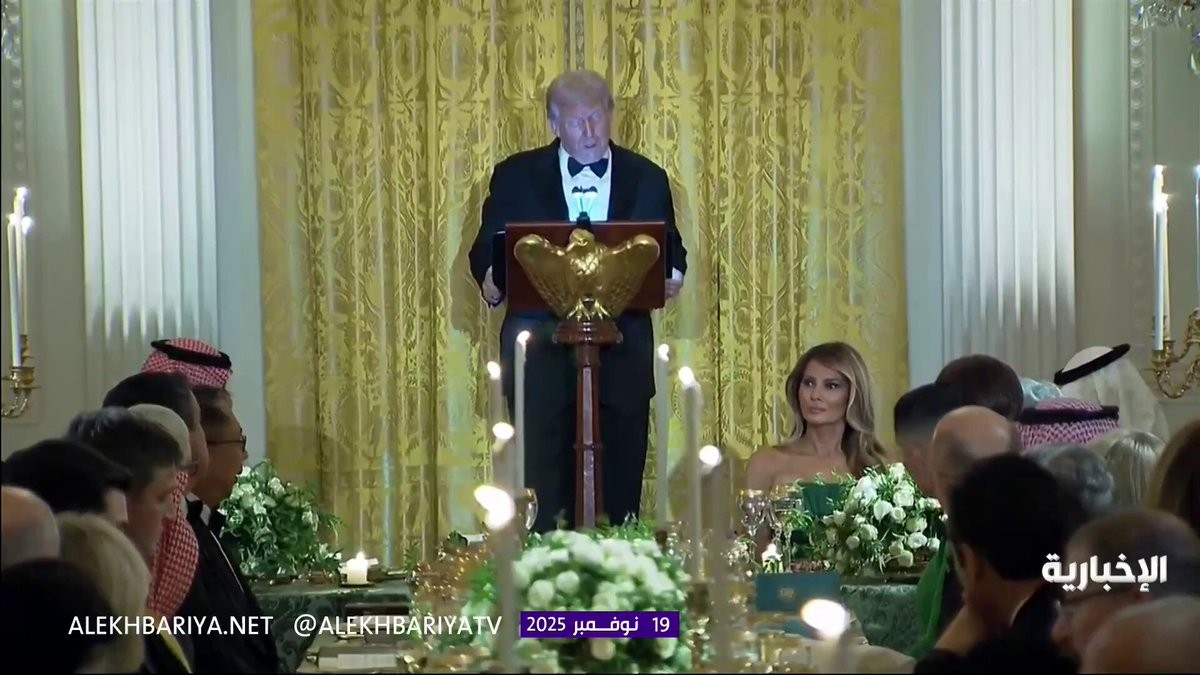 بالصور: عشاء صاخب في البيت الأبيض يجمع ترامب وبن سلمان وماسك ورونالدو